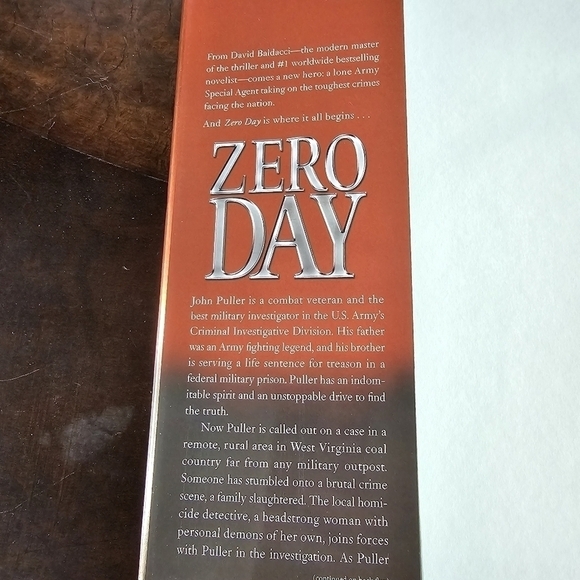 Zero Day (John Puller Book 1), By David Baldacci, Hardcover, Pre-owned - Picture 4 of 6
